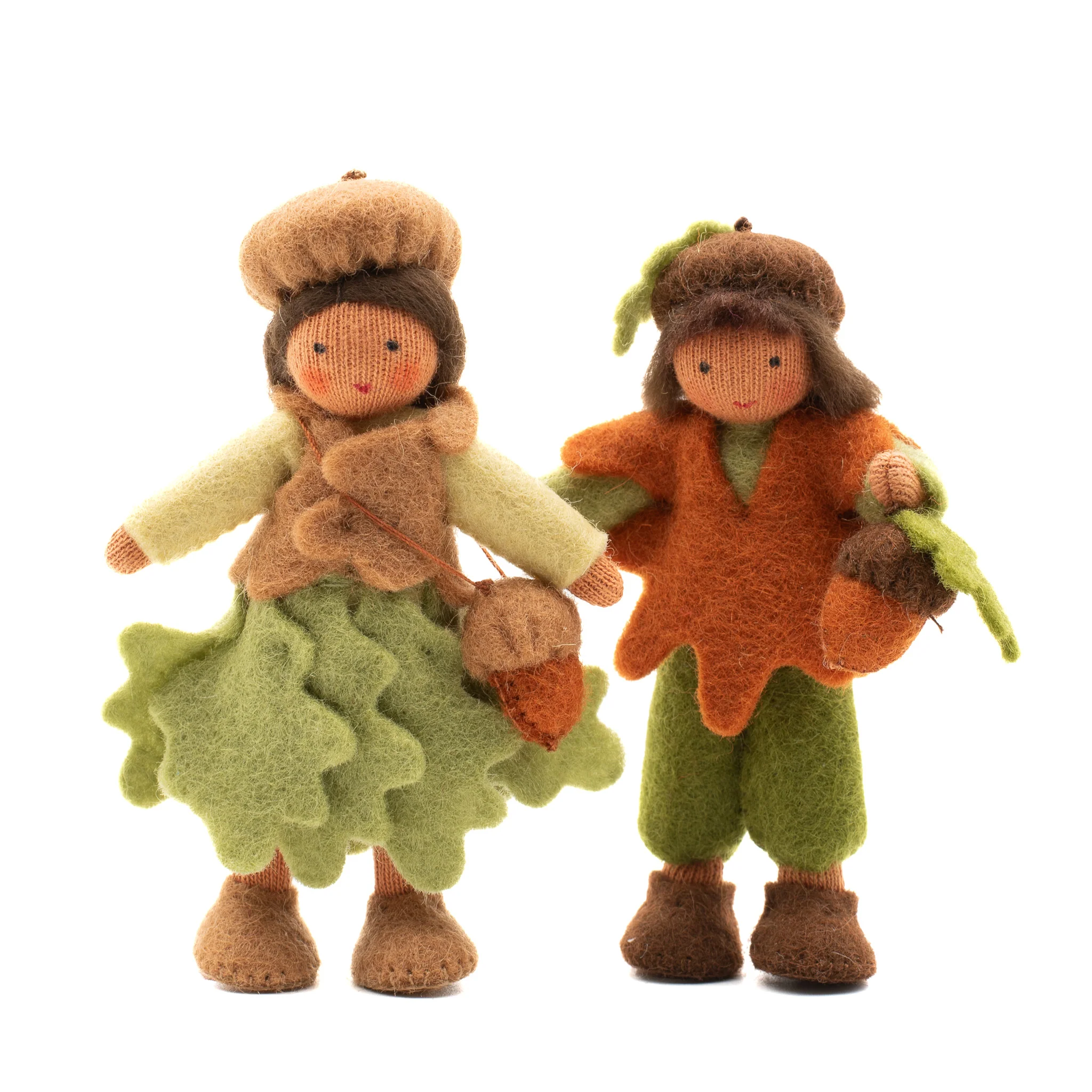 Ambrosius Acorn Children Boy figura Waldorf autunno feltro