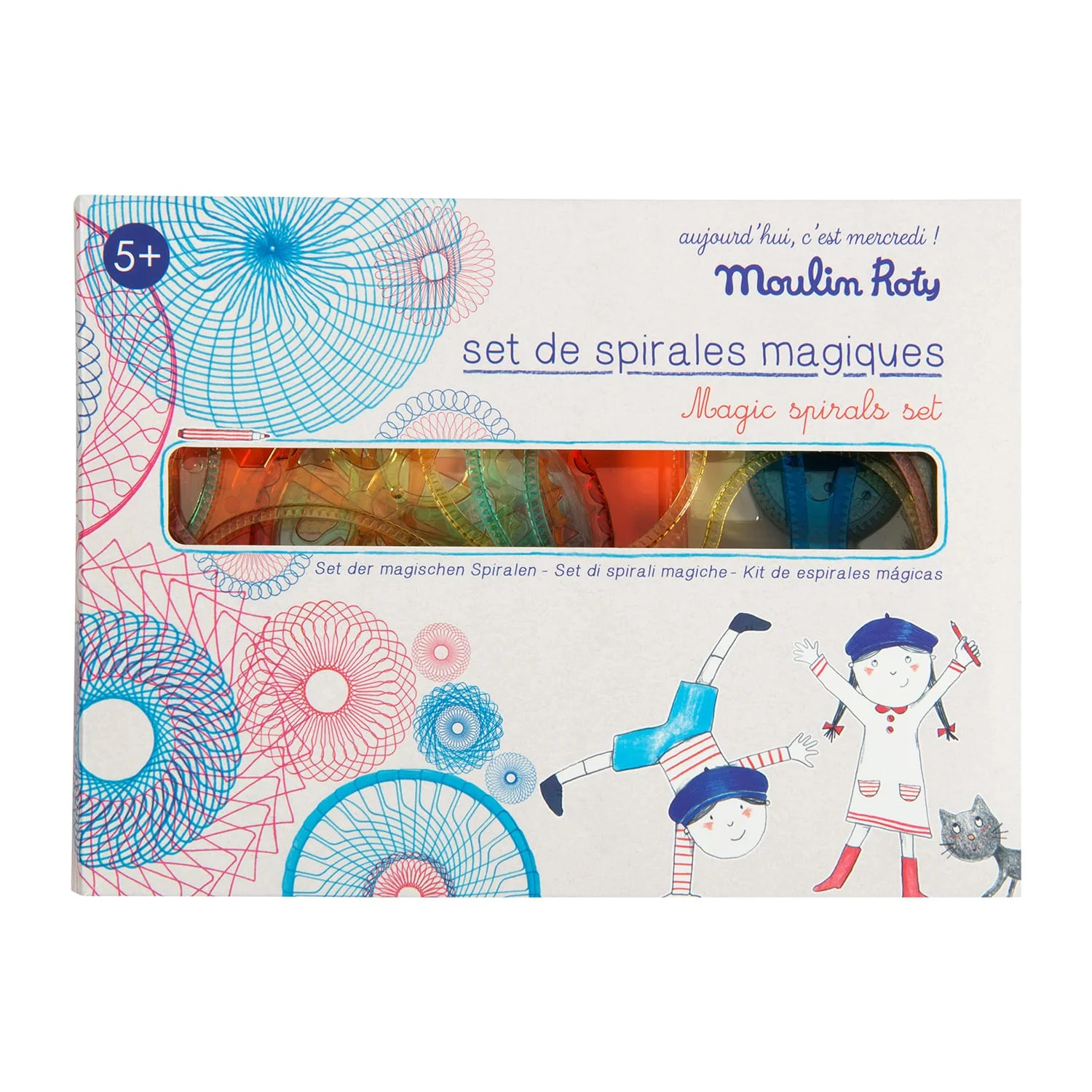 Moulin Roty Spirali Magiche set disegno 8 ingranaggi