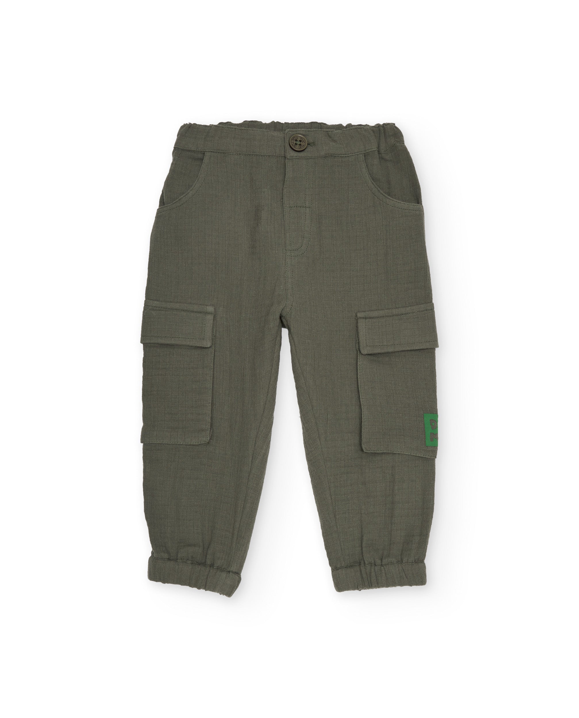 Tuc tuc pantaloni cargo bambino verde tasche laterali