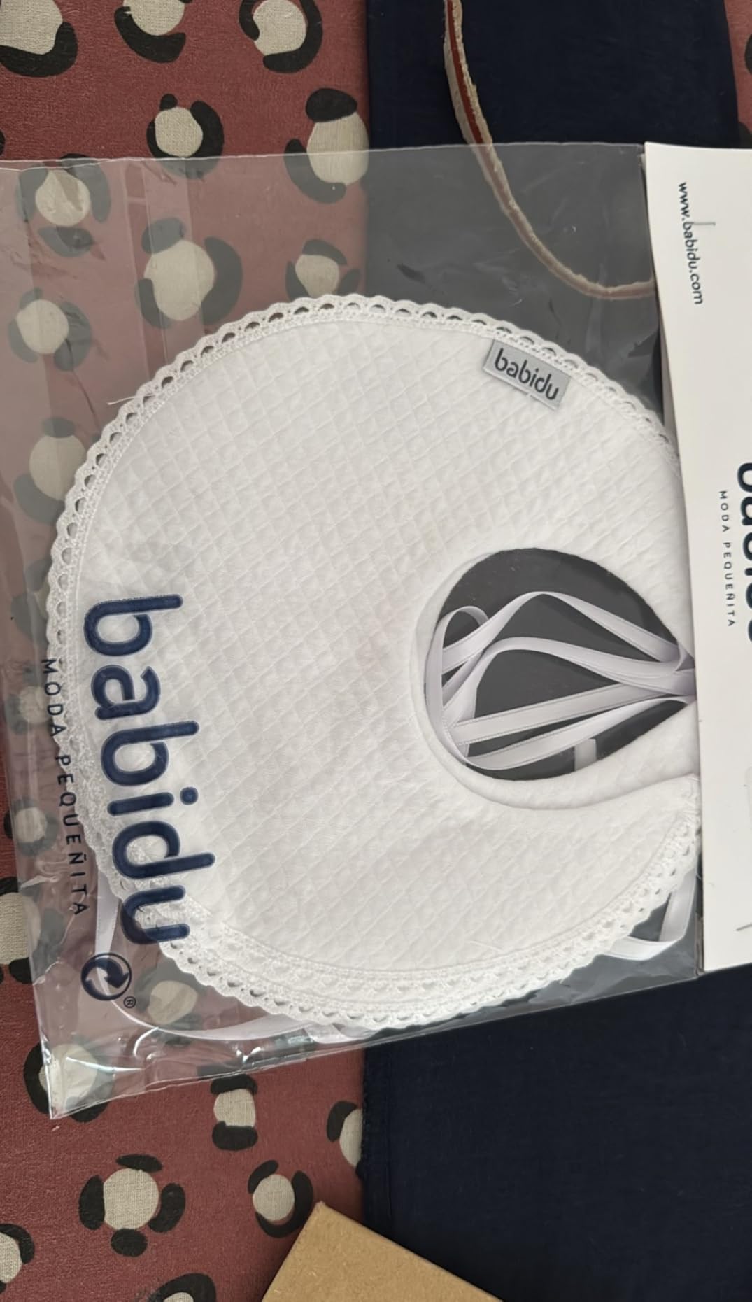Babidu Bavaglino Rotondo Cotone Bianco Impermeabile