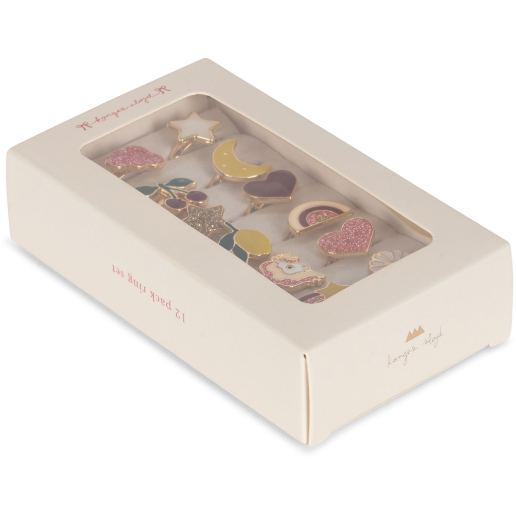 Konges Sløjd set 12 anelli glitter bambini