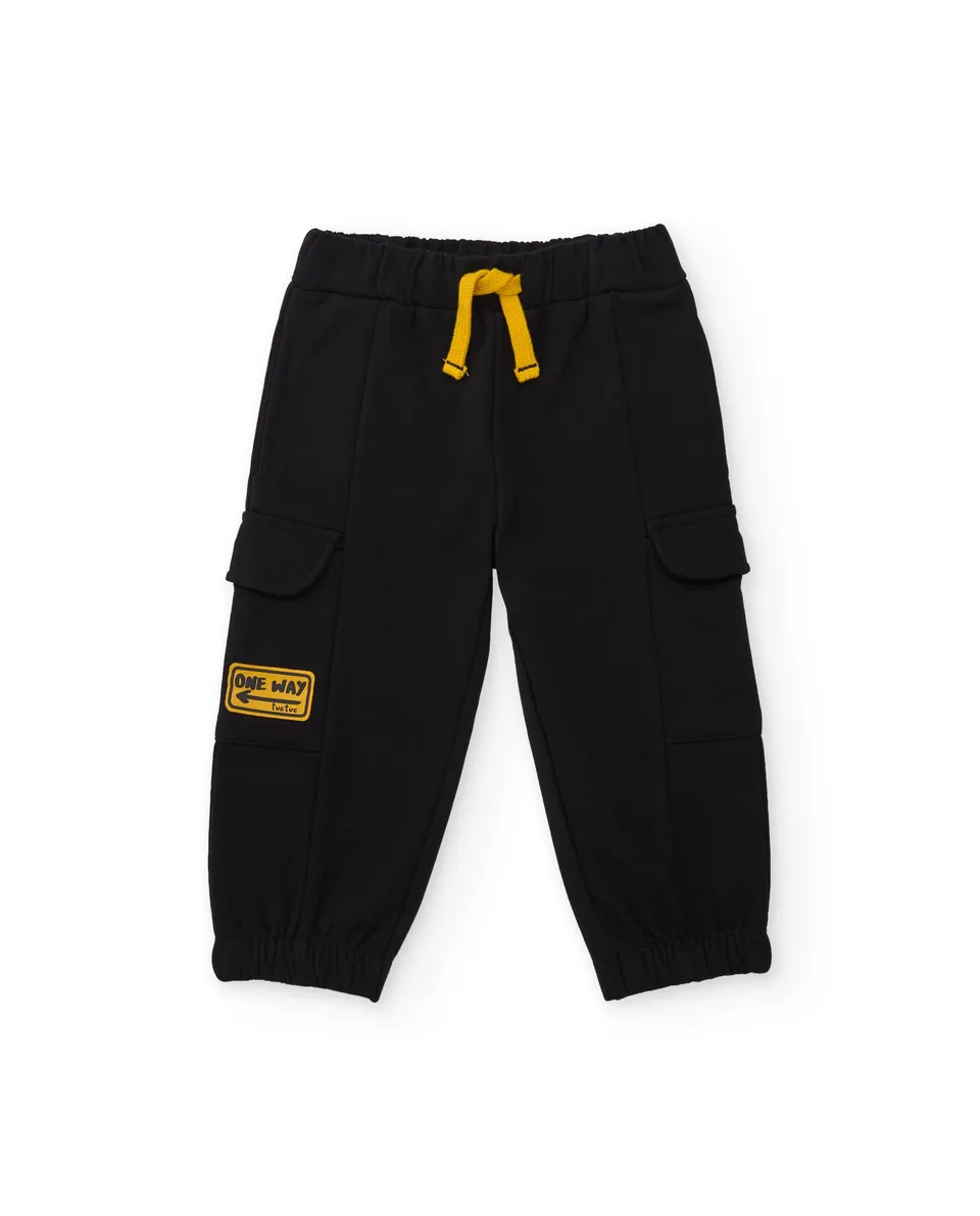 Tuc Tuc NY Fun Pantaloni Felpa Bambino Nero con Tasche
