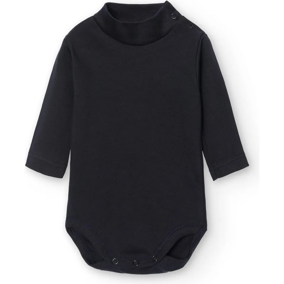 Babidu body neonato dolcevita cotone maniche lunghe