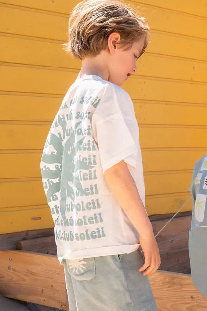 Ella and Rapha Club Soleil t-shirt bambino ecru cotone bio