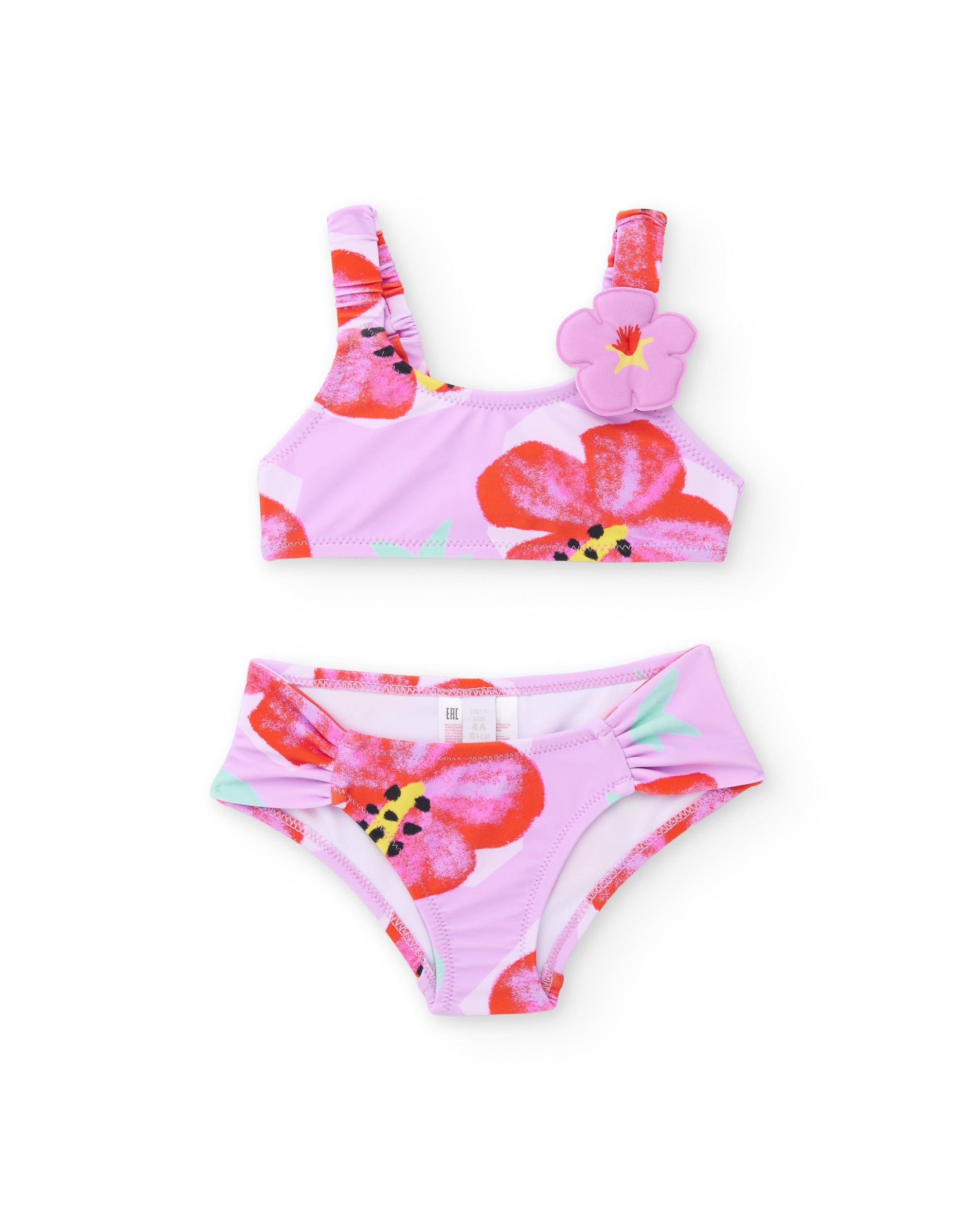 Tuc Tuc bikini bambina fiori rosa