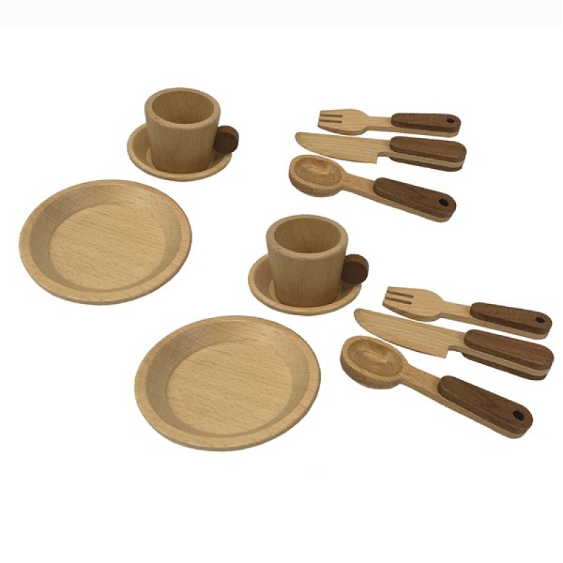 Egmont Toys Valigetta Stoviglie Giocattolo Legno 2 posti