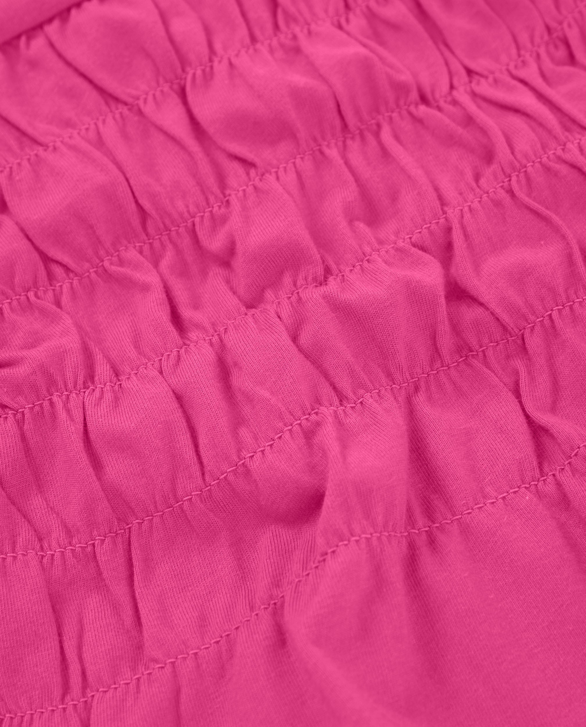 Tuc Tuc maglietta bimba smanicata fucsia con arricciature