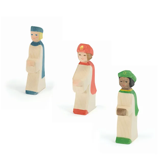 Ostheimer Re Magi figure legno 3 pezzi h 11,5 cm Waldorf