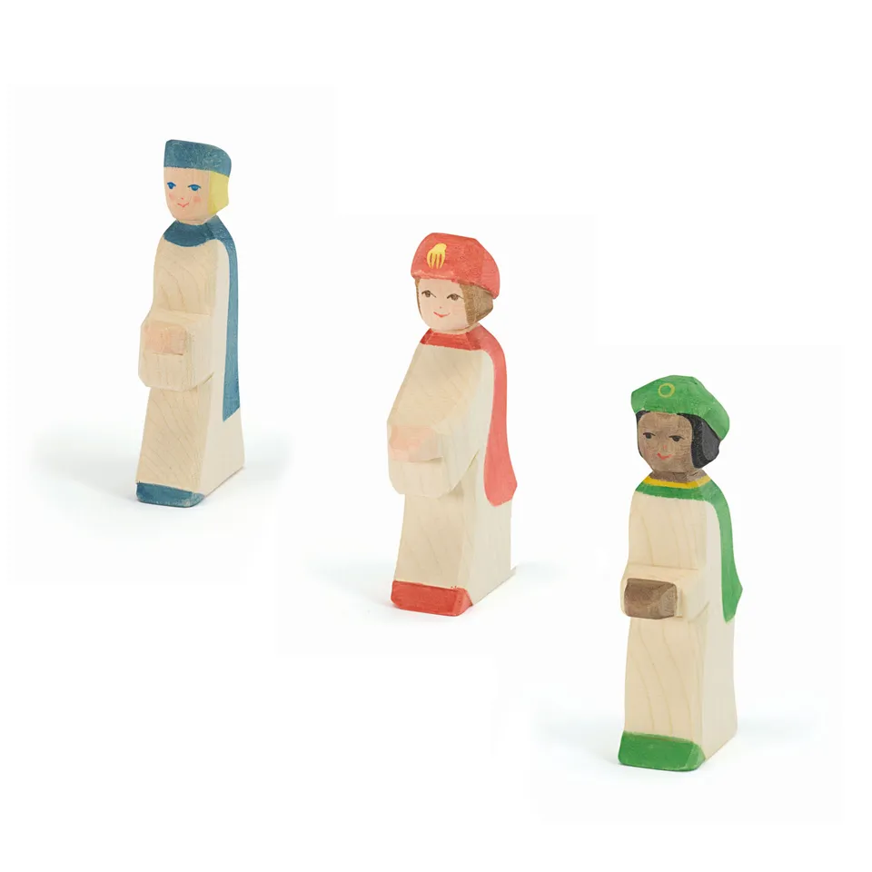Ostheimer Re Magi figure legno 3 pezzi h 11,5 cm Waldorf
