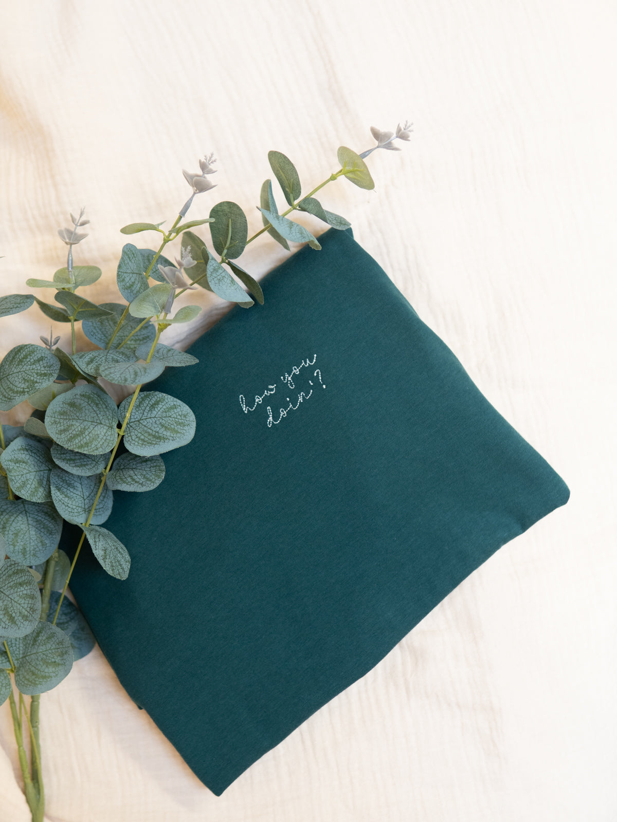 Ella and Rapha How You Doin' t-shirt verde cotone bio