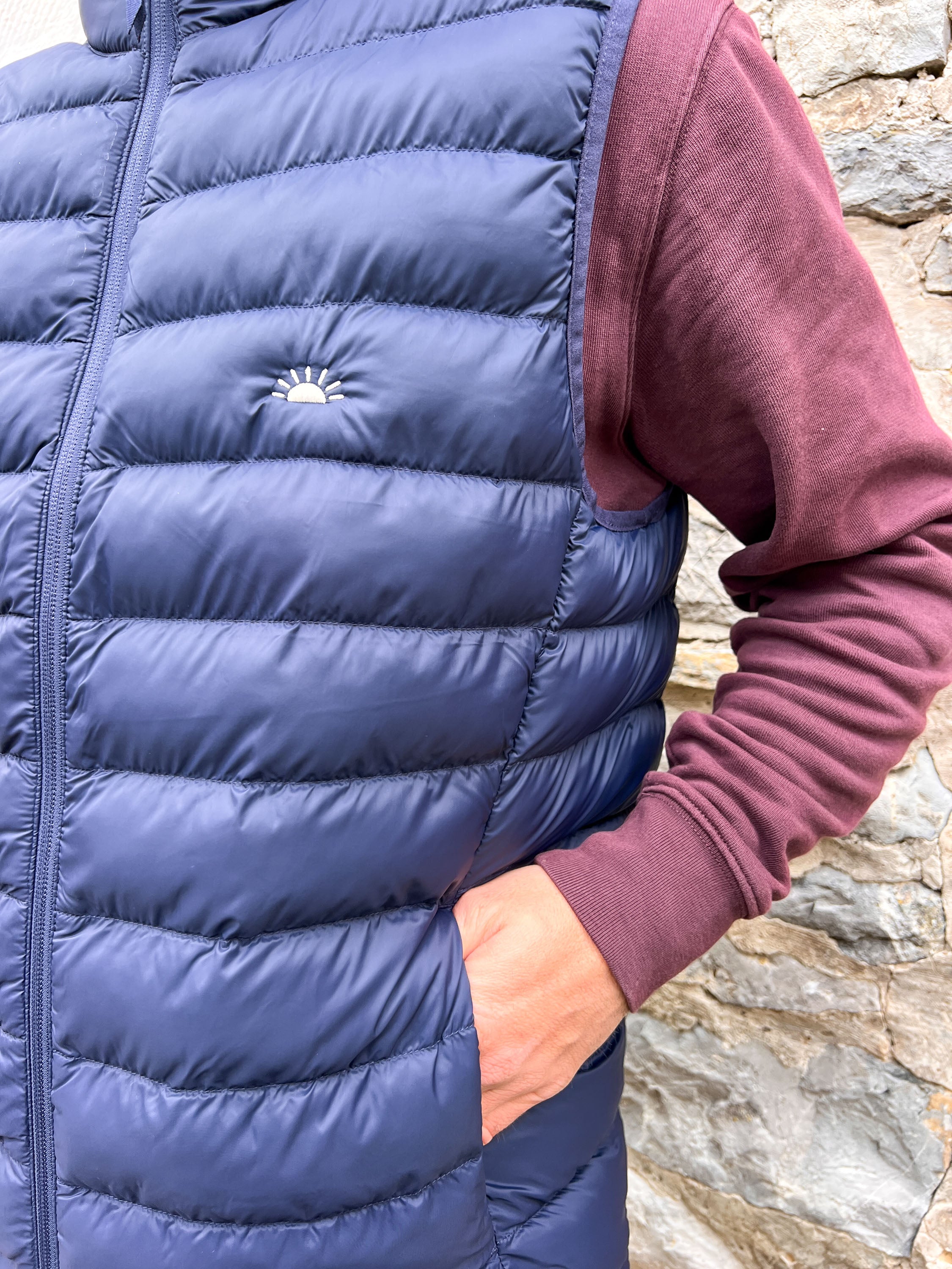 Ella and Rapha Bodywarmer gilet navy uomo teddy