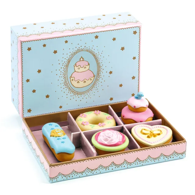 Djeco Pasticcini Principesse set dolcetti legno 6 pezzi