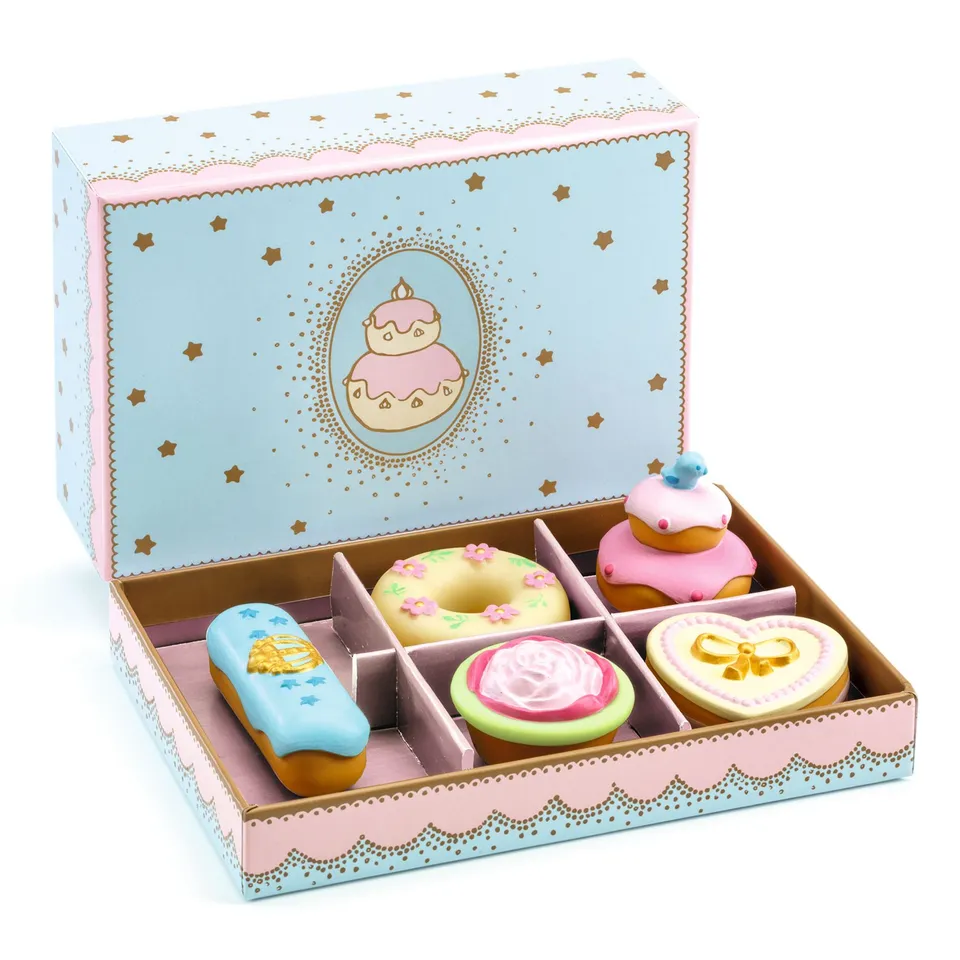 Djeco Pasticcini Principesse set dolcetti legno 6 pezzi
