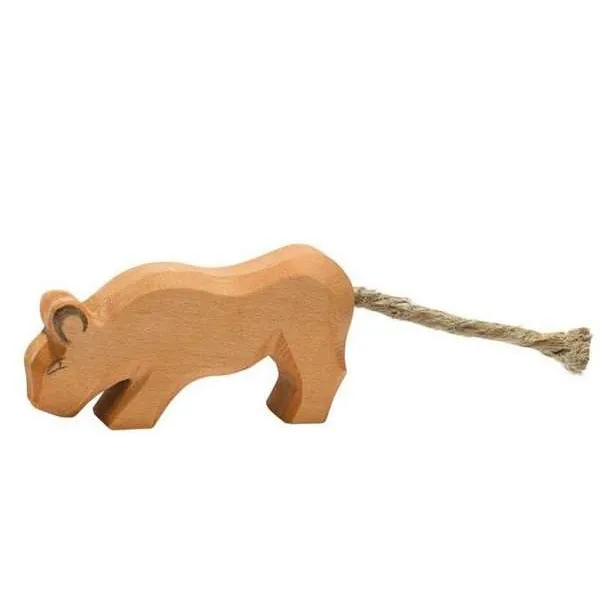 Ostheimer Leoncino figura legno massello 4 cm