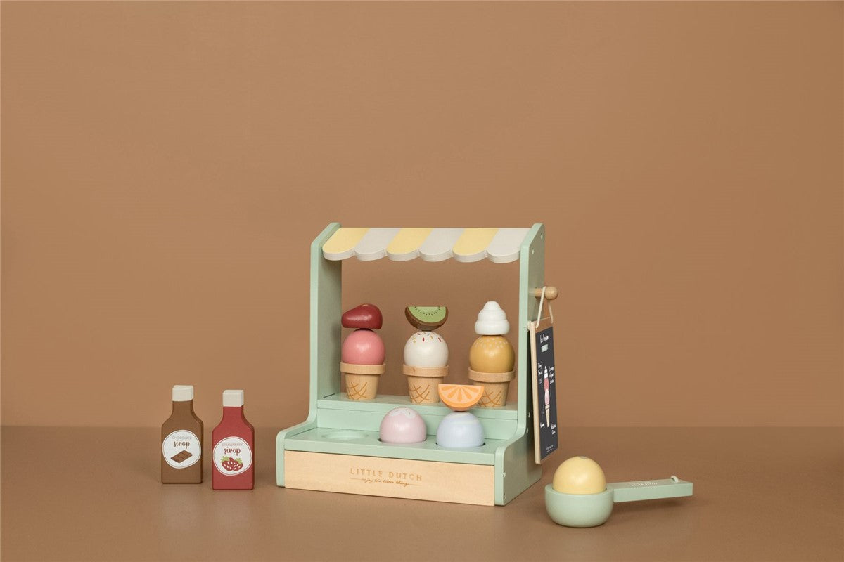 Little Dutch banco gelati legno bimbi con coni 3 anni