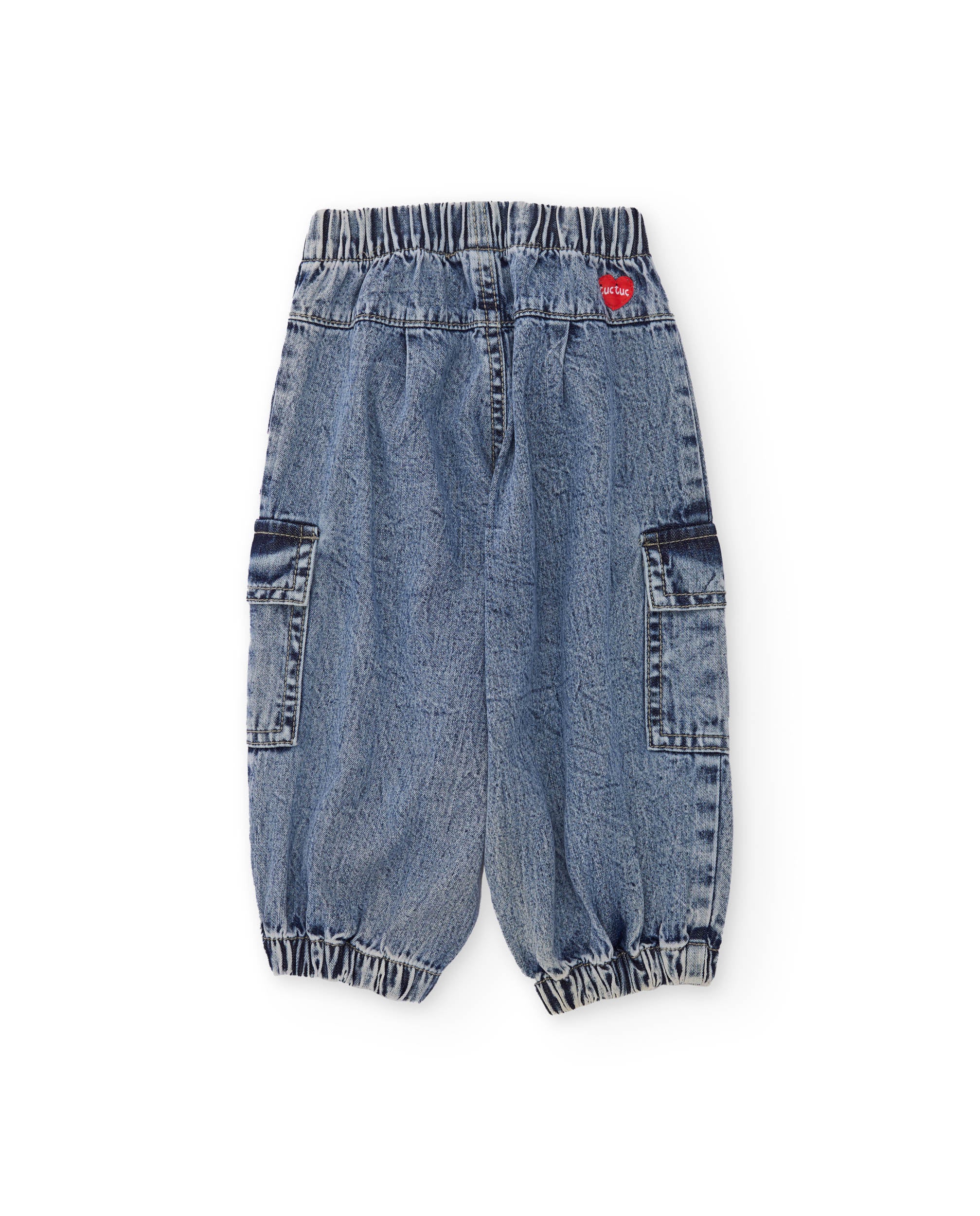 Tuc Tuc pantalone jeans bambina cargo stampa fiori