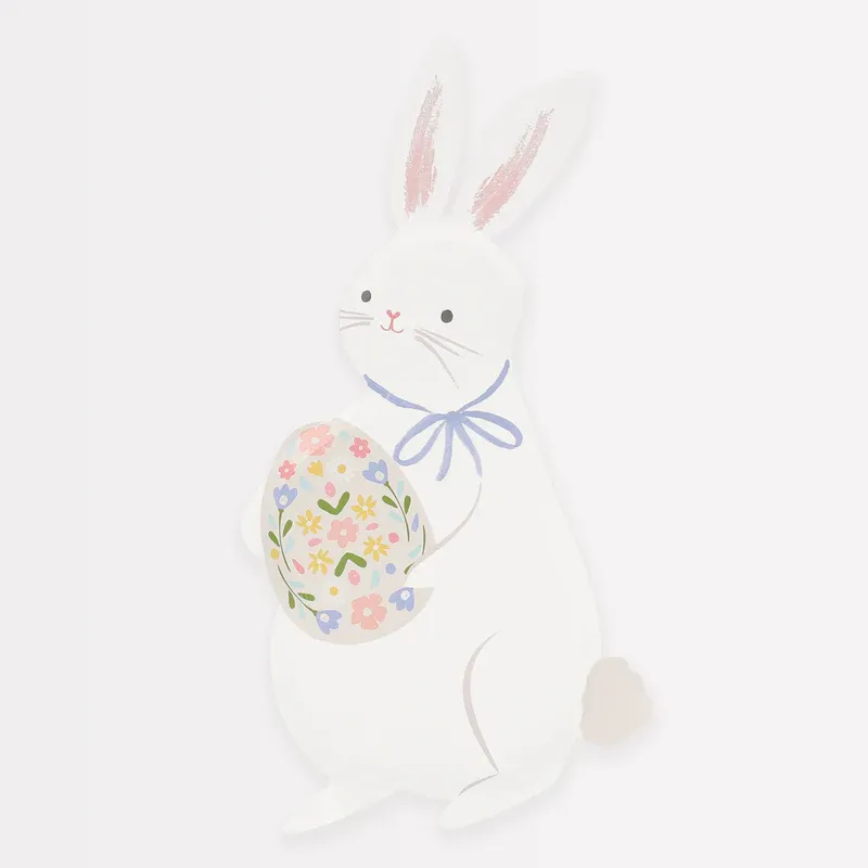 Meri Meri Coniglio di Pasqua Piatti Sagomati 8 Pz