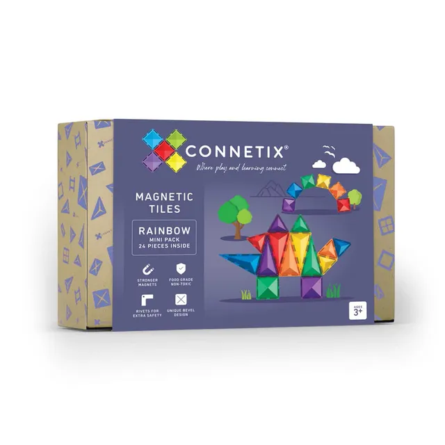 Connetix Rainbow Mini Pack costruzioni magnetiche 24 pezzi