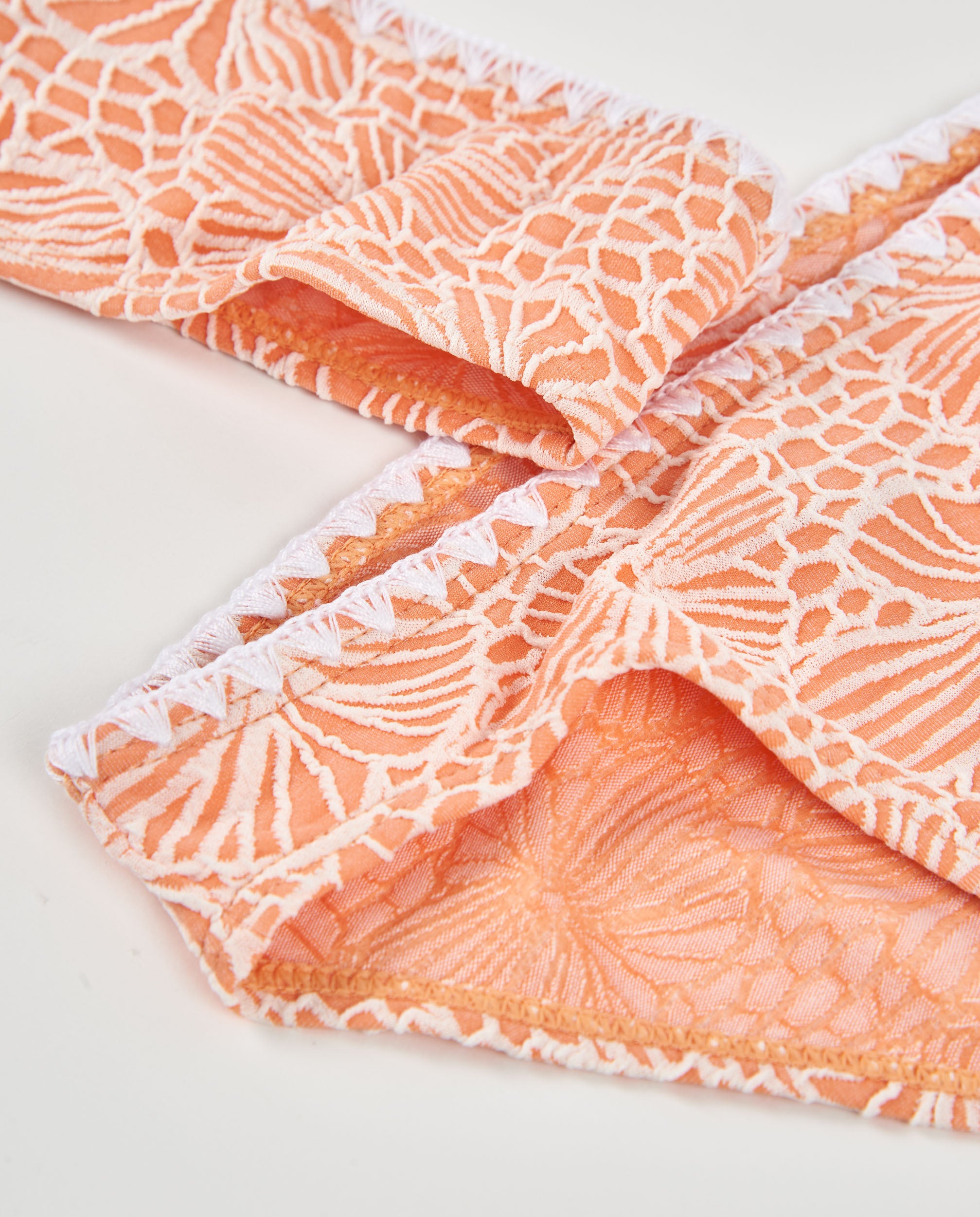 Tuc Tuc Bikini Bimba Arancione Fiori Rilievo