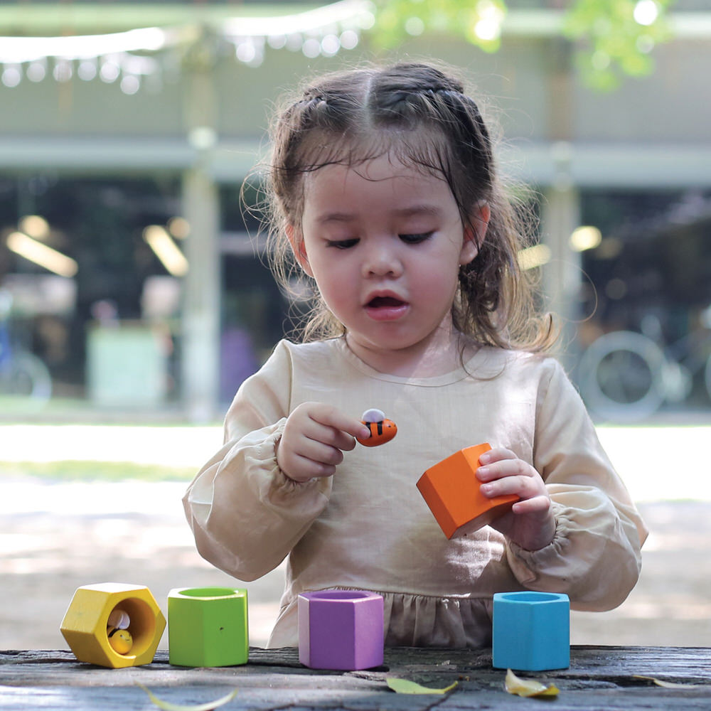 Plan Toys Beehives gioco in legno alveare colori
