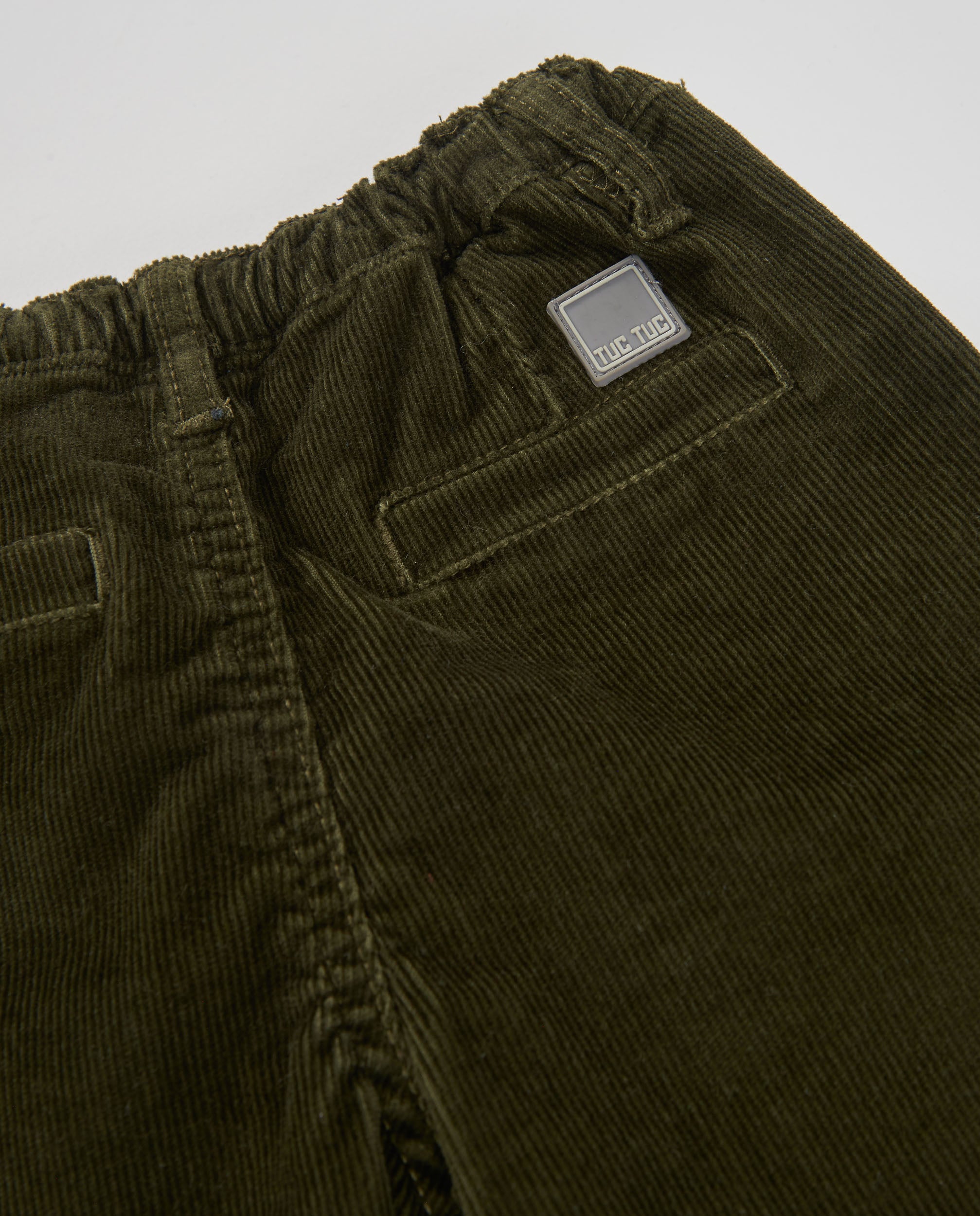 Tuc Tuc pantaloni bimbo velluto verde oliva