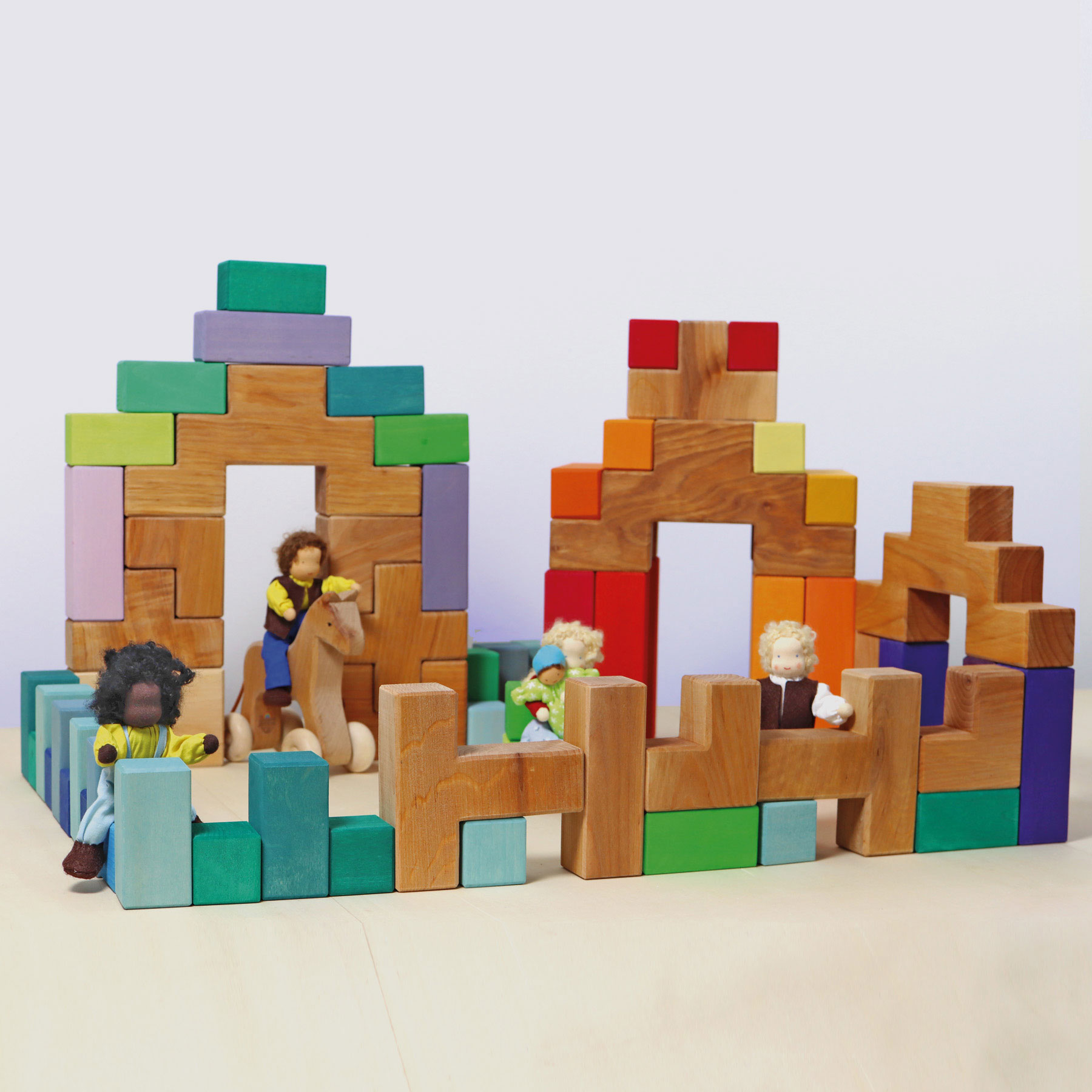 Grimm’s Stairway set costruzioni legno naturale 19 pezzi