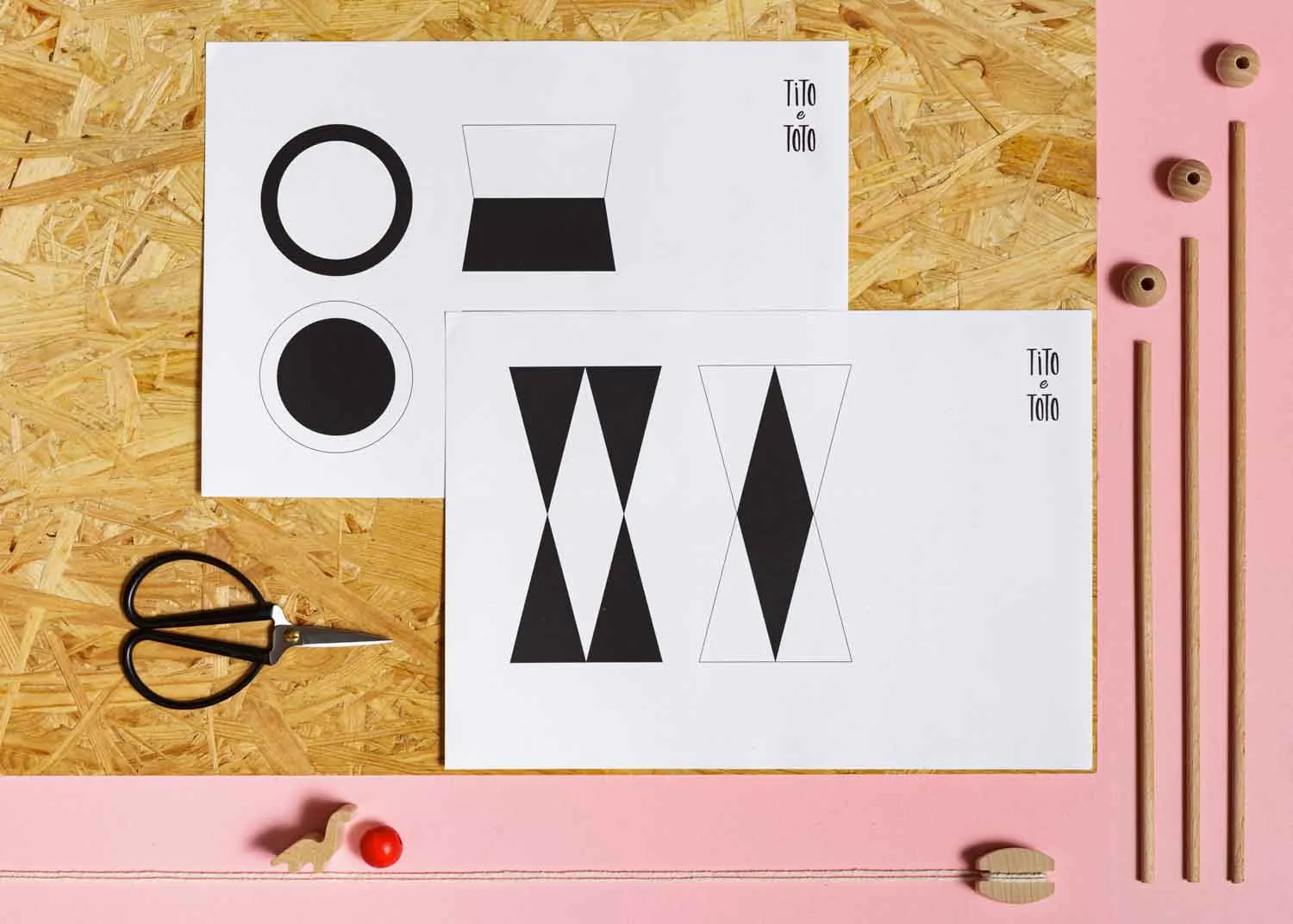 Montessori Munari + Ottaedri kit giostrine fai da te 2 pezzi