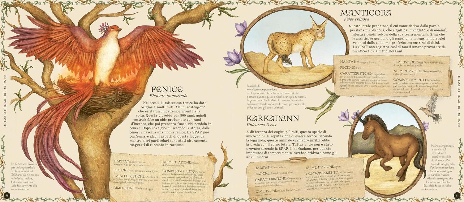 Il Castello Enciclopedia animali fantastici libro 64 pagine