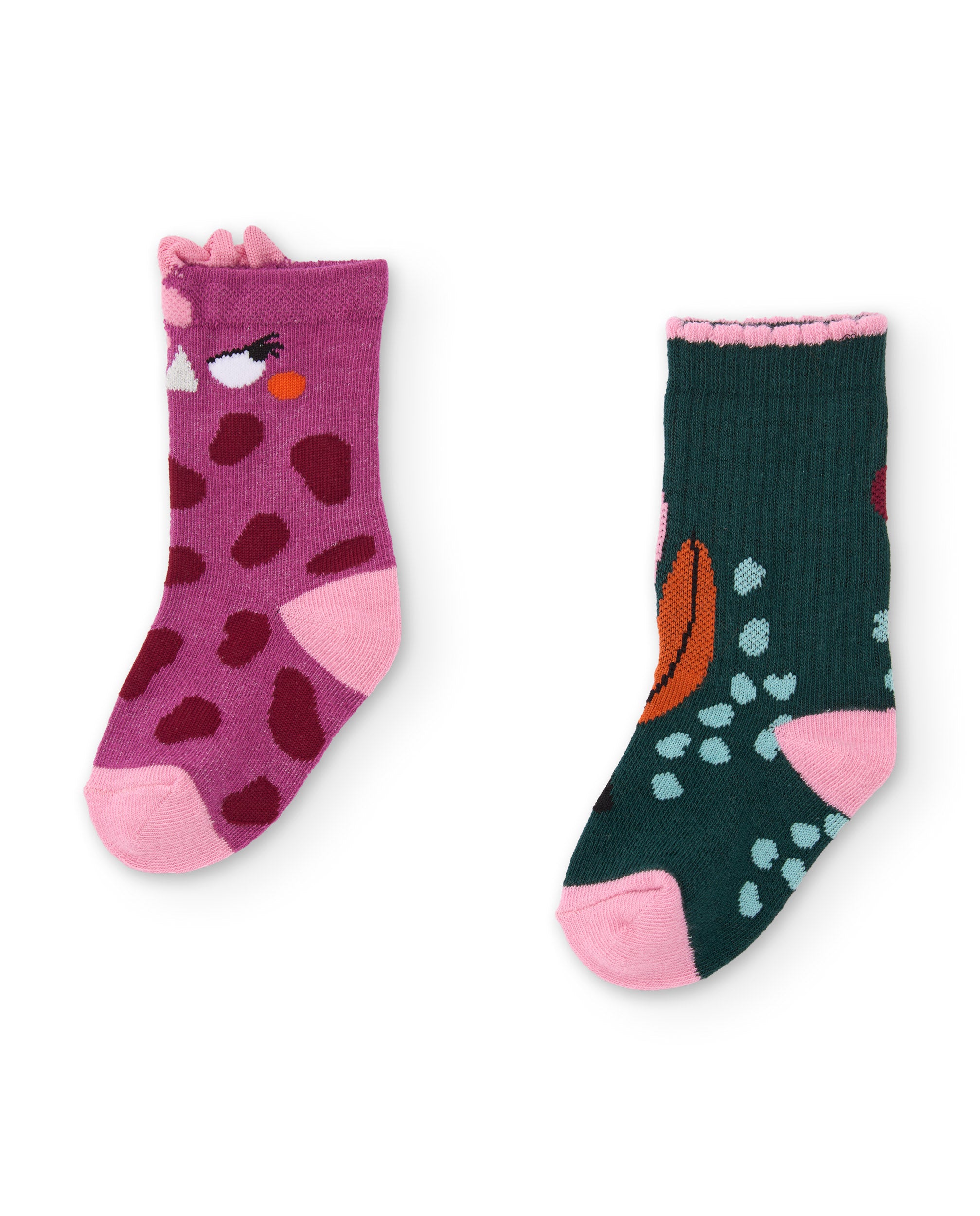 Tuc Tuc calzini bambina rosa cuori set 2 paia