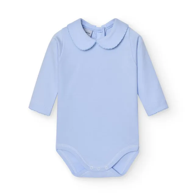 Babidu 1190 body manica lunga cotone azzurro cielo