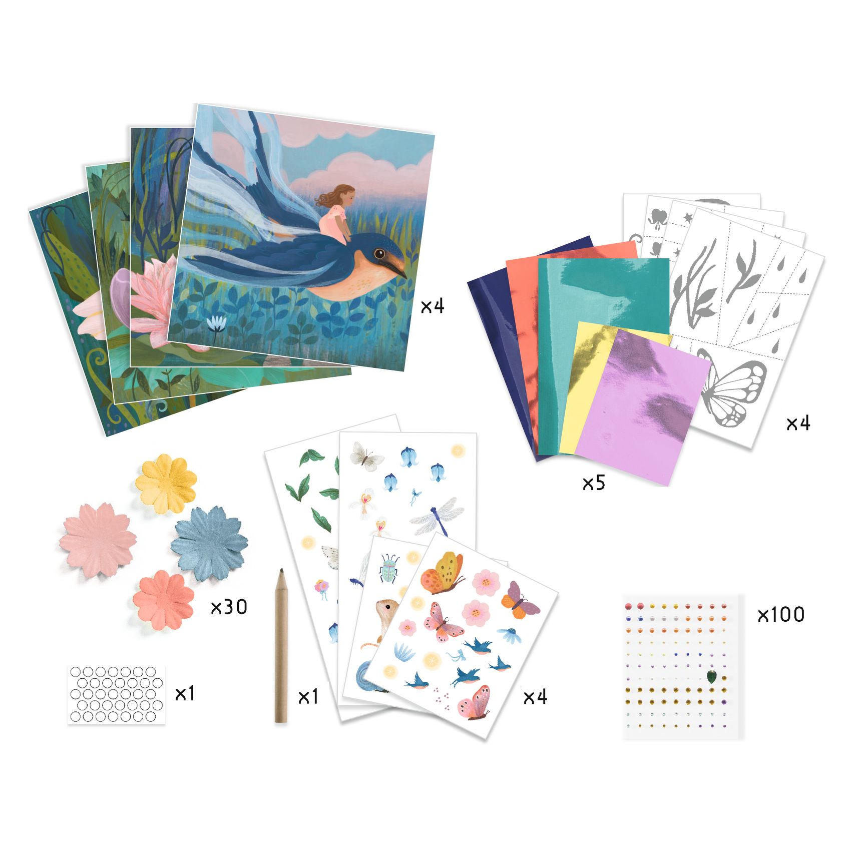 Djeco Pollicina kit creativo bambini 4 attività