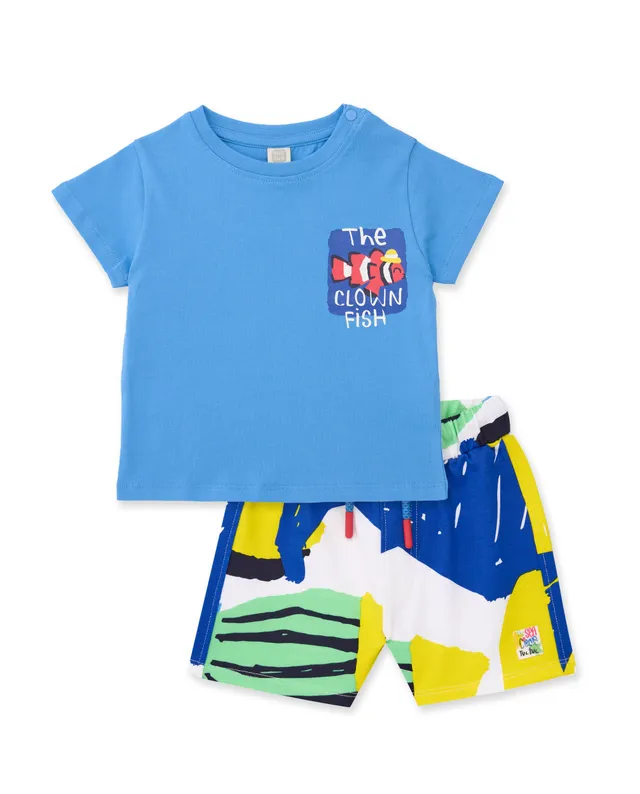 Tuc Tuc completo bimbo maglia pesce pagliaccio blu