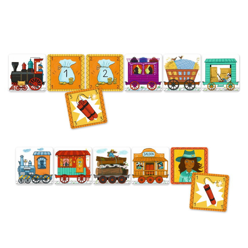 Djeco Golden Train Gioco di Carte Strategico Far West