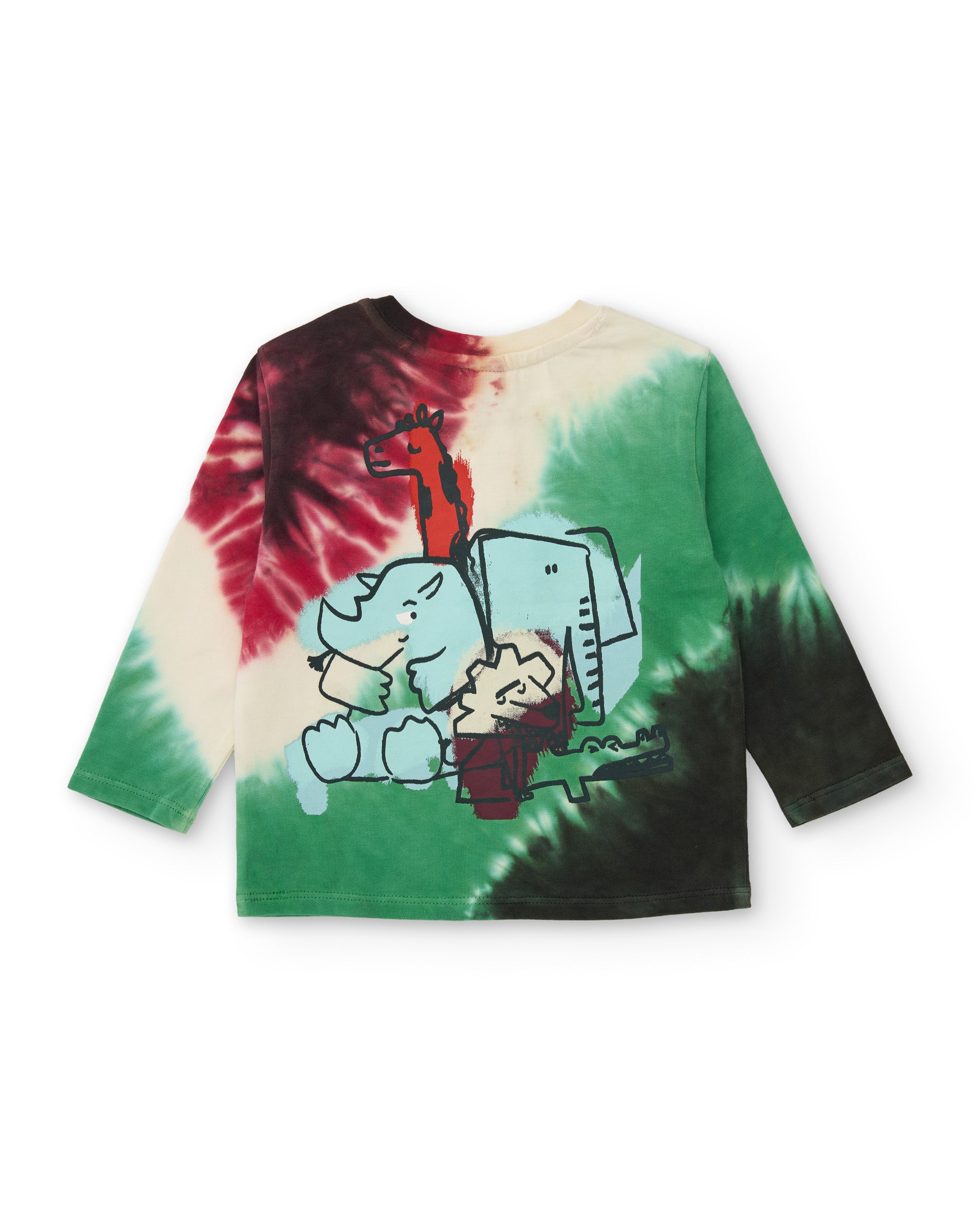 Tuc Tuc maglia bambino verde maniche lunghe tie-dye