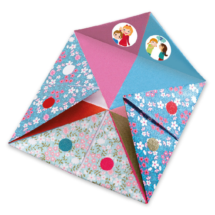 Djeco indovino fiori origami set artistico 24 fogli