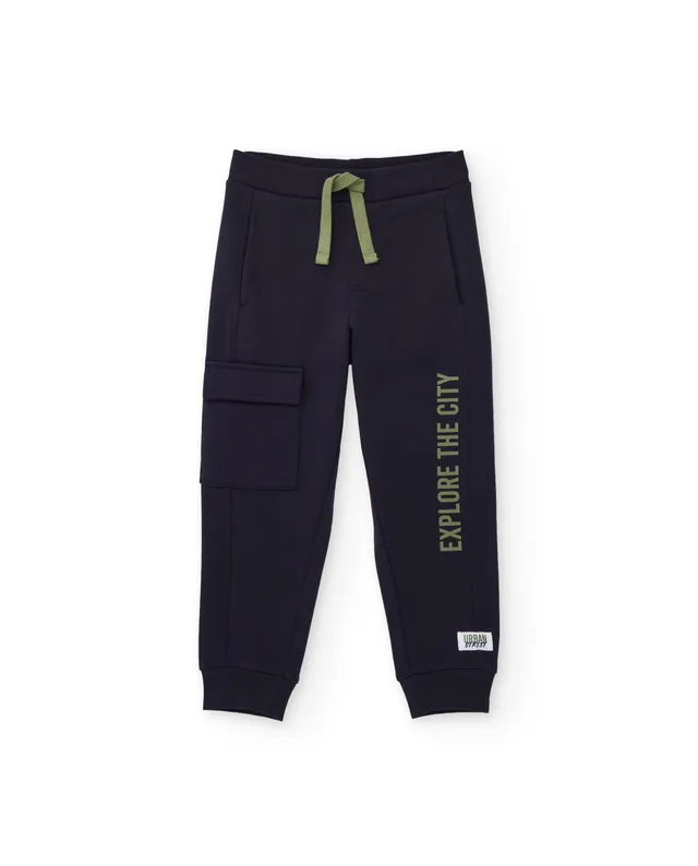 Tuc Tuc pantalone tuta bimbo blu felpa cargo