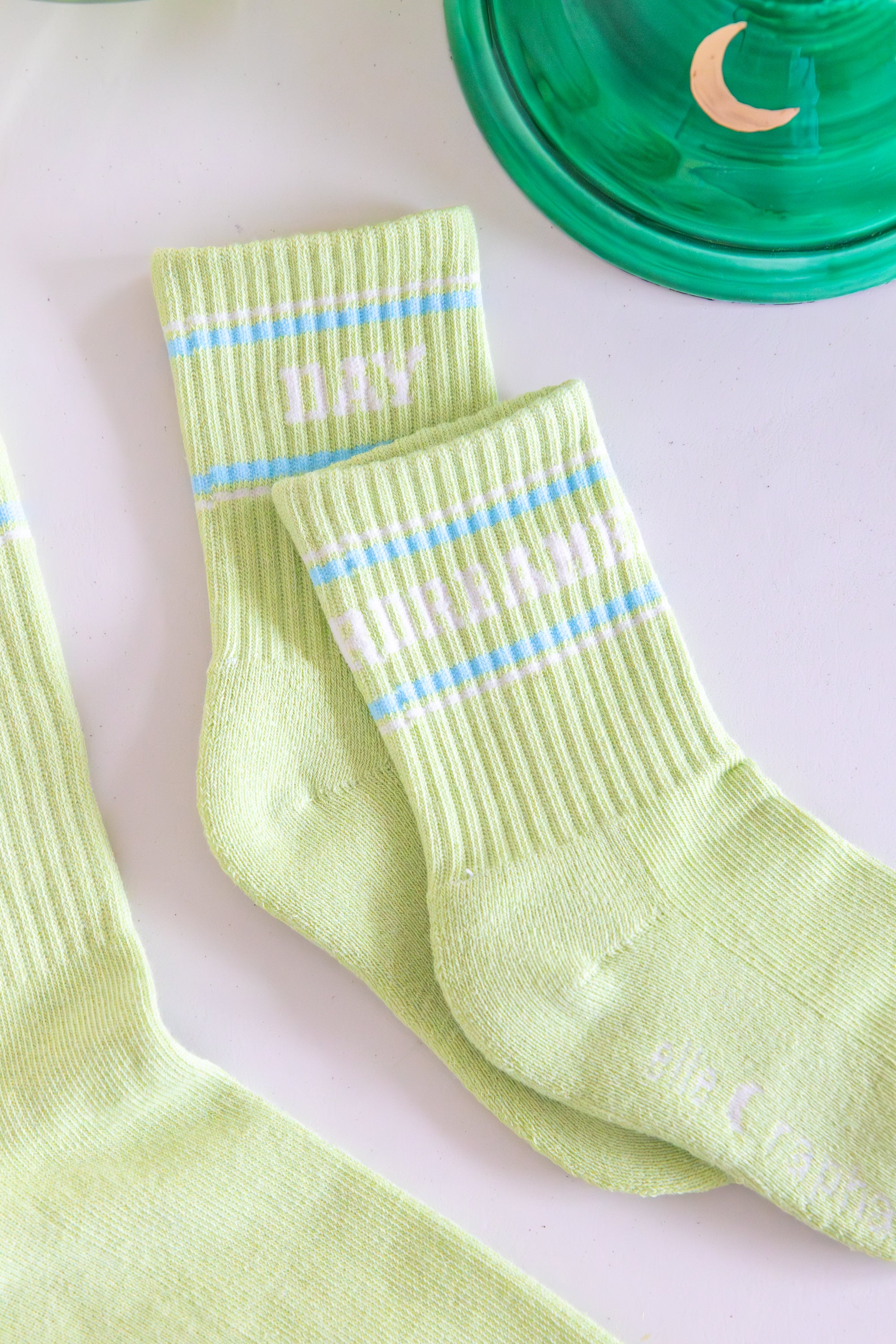 Ella and Rapha Daydreamer calzini bimbo pistacchio cotone
