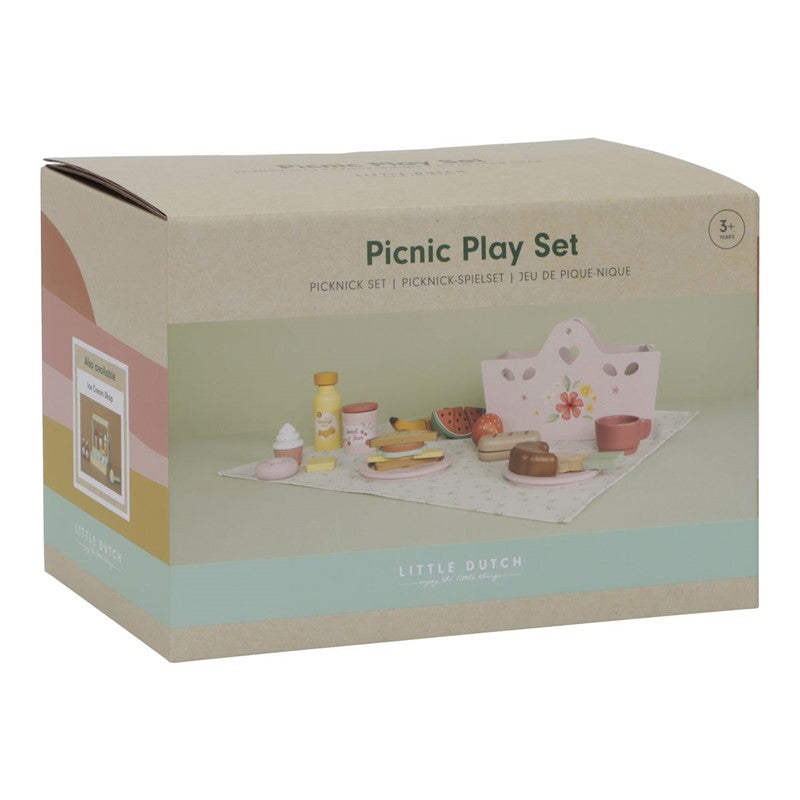 Little Dutch Set Picnic Gioco Legno 31 Pezzi Rosa 3 Anni