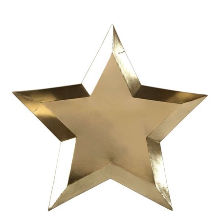 Meri Meri piatti stella oro festa 8 pezzi 27 cm