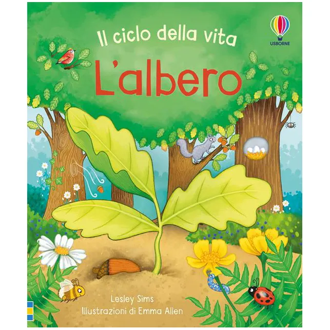 Usborne Il ciclo della vita L’albero libro con adesivi dai 3 anni