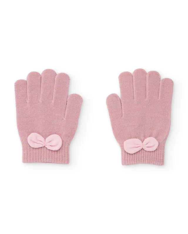 Tuc Tuc NY Fun guanti maglia bambina fiocco rosa