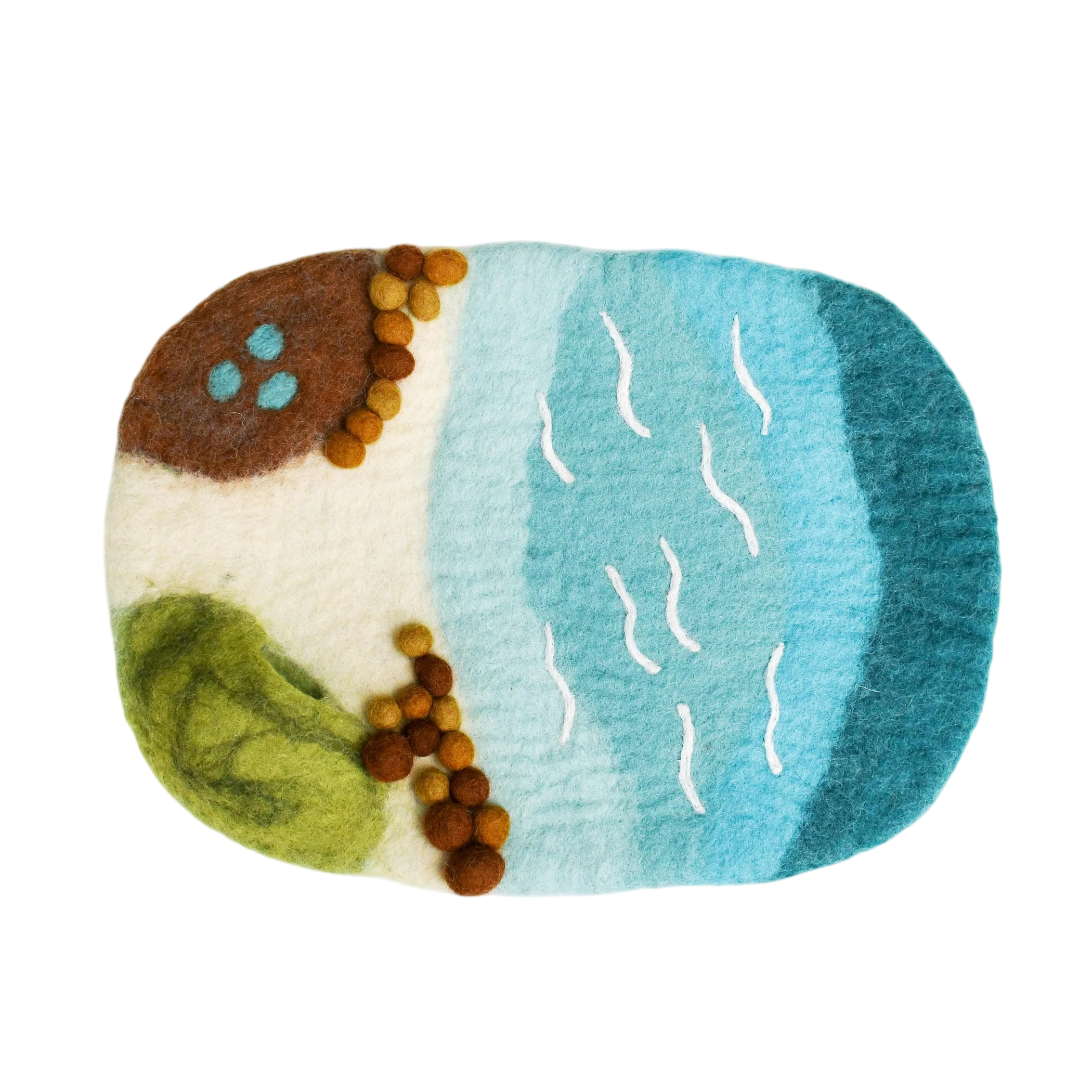 Tara Treasures Beach Rockpool Tappetino Feltro 35 cm