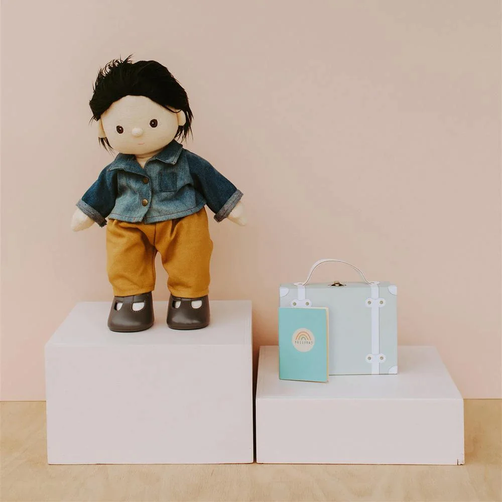 OlliElla Dinkum Dolls Travel Togs vestiti bambola salvia