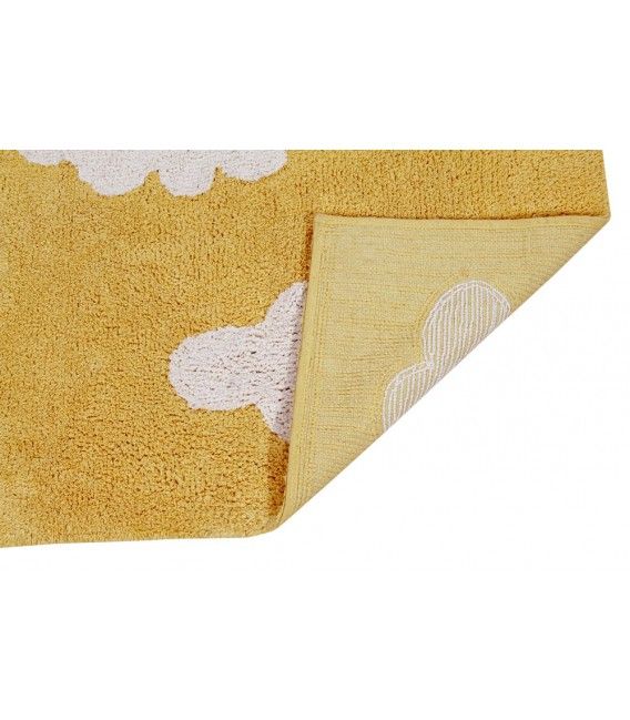 Lorena Canals Nuvole Mustard tappeto lavabile 120x160 cotone