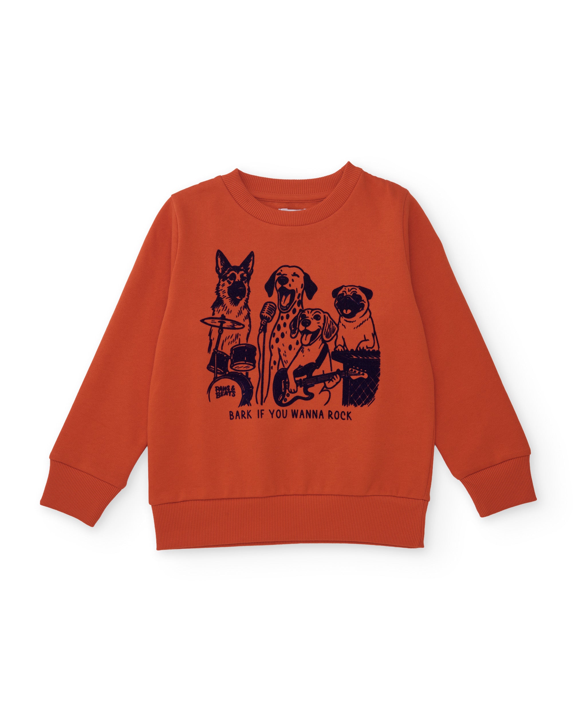 Tuc Tuc Sound Companions felpa bambino arancione cani rock