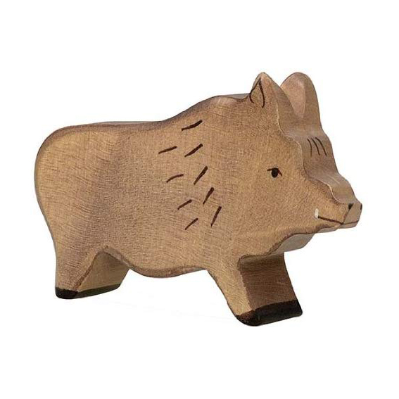 Holztiger Cinghiale figura legno 11,5 cm