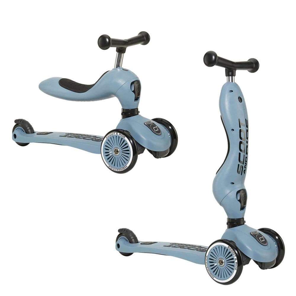 Scoot and Ride Highwaykick 1 monopattino 2in1 Blu Acciaio