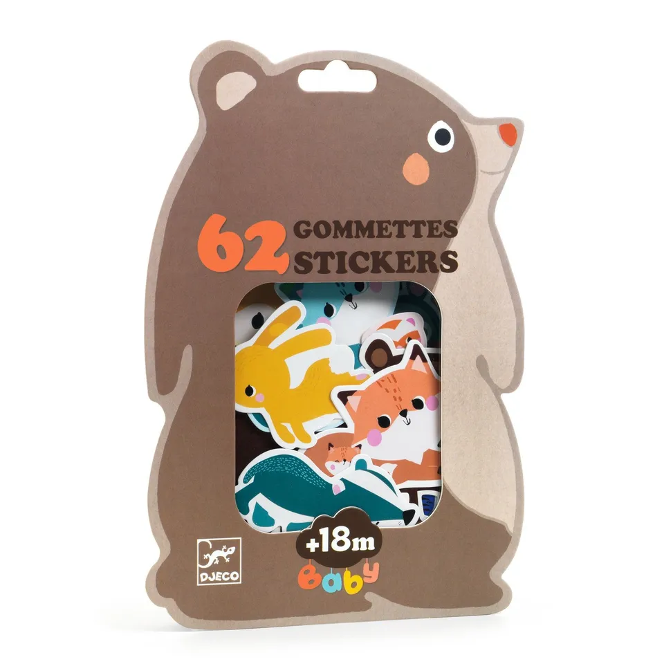 Djeco Big Stickers Bosco Adesivi 62 Pezzi Grandi