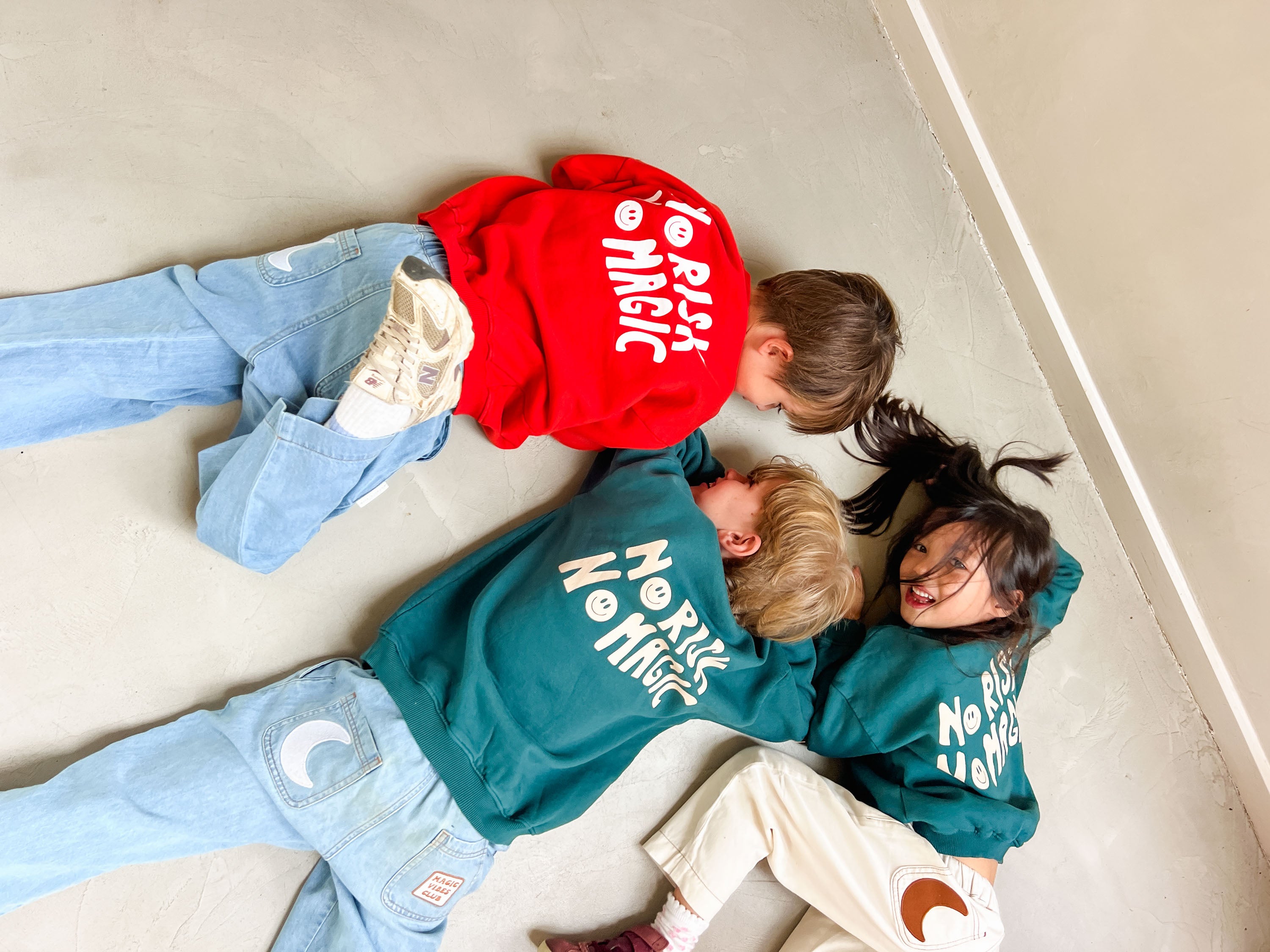 Ella and Rapha No Risk No Magic felpa blu petrolio 1-2 anni