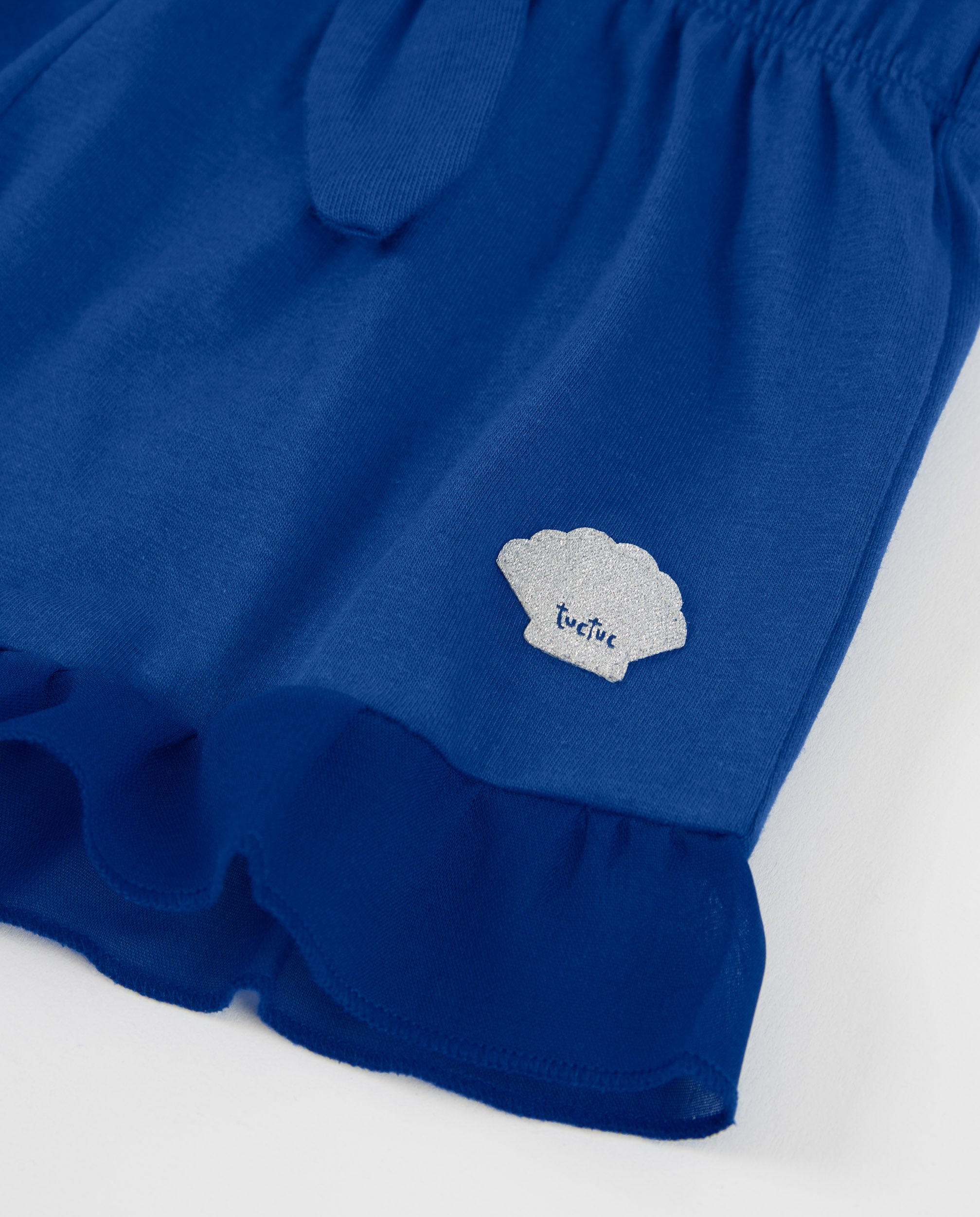 Tuc Tuc shorts bambina blu navy balza fiocco conchiglia